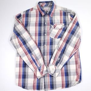Lucky Brand Distinctive Western Plaid Shirt Sz L